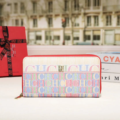 CH Premium Folding Printed Monogrammed Design High Quality Luxury Women's Handbags Square Wallet Classic Vintage Design Fashion