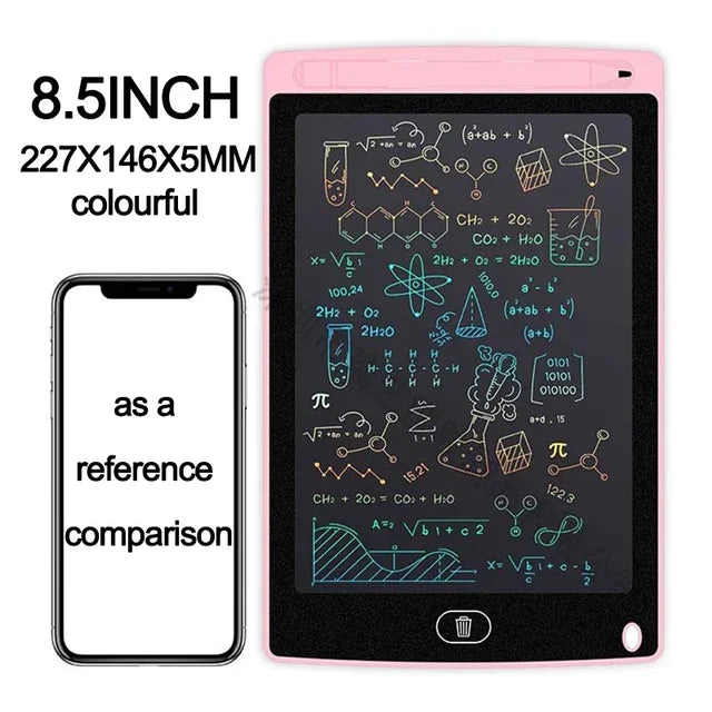 Tablet de escrita LCD para crianças, brinquedos Graffiti Sketchpad, quadro negro de escrita manual, prancheta mágica, presente, 4,4 pol, 8,5 pol