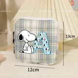 Snoopys Storage Bag Women Large-capacity Lipstick Sanitary Napkin Storage Bag Cute Anime Travel Portable Simple Girls Coin Purse