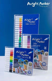 Acrylic marker pen set/12-60 colors/multi-purpose art watercolor pen/quick drying/student painting marker/stationery supplies