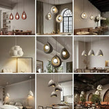 Lámpara colgante japonesa Wabi Sabi, lámpara de techo nórdica para comedor, decoración del hogar, mesa de bar, isla de cocina, lámpara colgante creativa