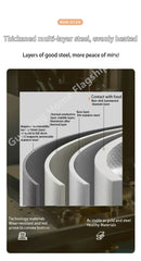 Titanium Stainless Steel Frying Pan Nonstick Wok Uncoated Pot Egg Steak Skillet Home Induction Cooker Gas Stove Kitchen Cookware