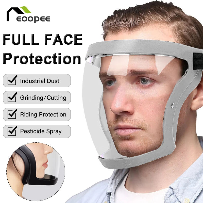 Máscara de proteção facial óculos de segurança anti-nevoeiro à prova de poeira multifuncional máscara de proteção de trabalho para soldagem carpintaria spray de colheita