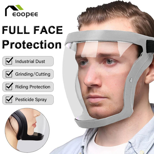 Máscara de proteção facial óculos de segurança anti-nevoeiro à prova de poeira multifuncional máscara de proteção de trabalho para soldagem carpintaria spray de colheita