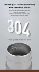 Electric kettle 12V 24V portable car heating cup 500 ml travel heating smart stainless steel insulation artifact OLED display