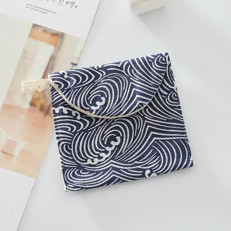 Women Cosmetic Organizer Sanitary Napkin Storage Bag Girls Ladies Cute Coin Card Makeup Storage Pouch Small Cosmetic Bags