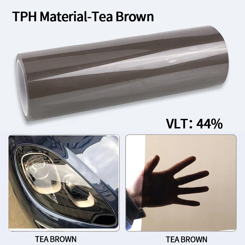 Car Headlight & Taillight & Fog Light Lamp wrap Film Smoke Black TPH PU PPF Protective Film For Car Styling Motorcycle Decorate