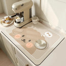 Super antiderrapante grande cozinha absorvente drenagem esteira super absorvente drenagem prato de café secagem rápida banheiro drenagem almofada