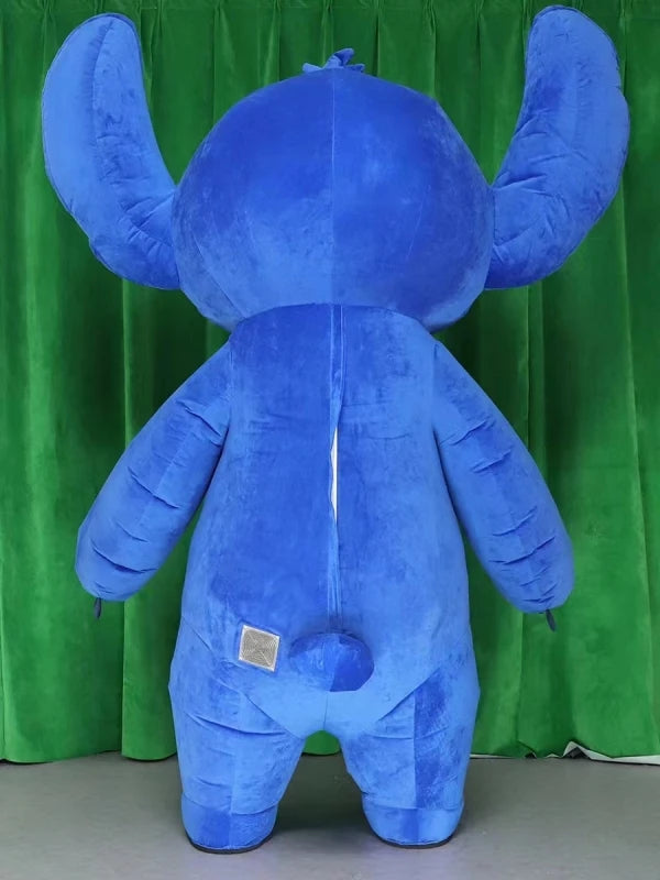 MINISO 2028 Blue Lilo & Stitch mascot costume cartoon character 2m/2.6m Inflatable Walking Blue Stitch Mascot Costume