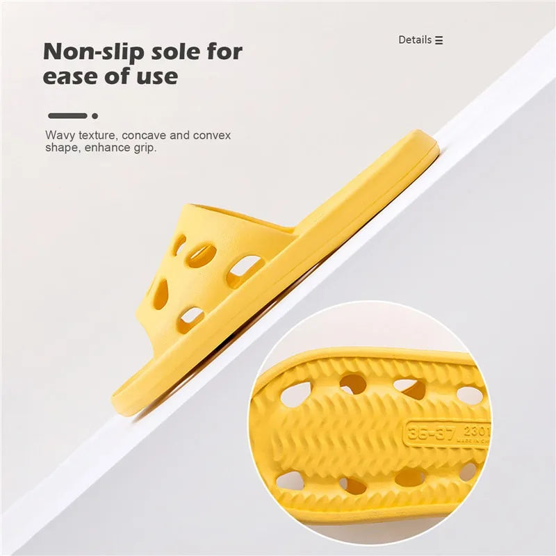 Summer Fashion Slippers Women's Shoes Cloud Slippers For Men Home Flat Sandals Massage Flip Flops Couples Bathroom Indoor Slides