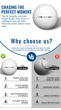 Caiton 50pcs 2-Layer Golf Balls - 332 Dimple, Max Distance, Spin Control, Durable, Precision - For Golf Training & Play