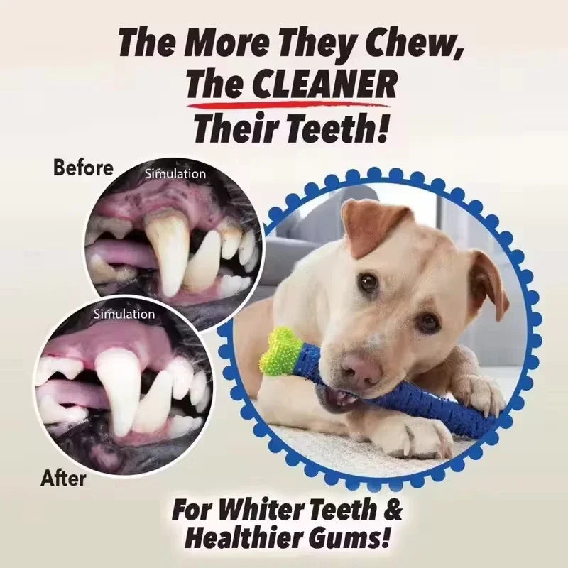 Palo de rechinar los dientes para mascotas, hueso extraíble, simulación de masticación para perros, entrenamiento, limpieza de dientes, cepillo de dientes, juguetes para perros