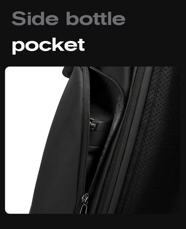 BANGE 15.6-inch laptop Men's business backpack waterproof multi compartment travel bag Black backpack suitable for men and women