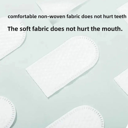 Pet Teeth Cleaning Dental Finger Wipes for Dogs & Cats, Reduces Plaque & Freshens Breath No-Rinse Dog Teeth Care Finger Wipes, E