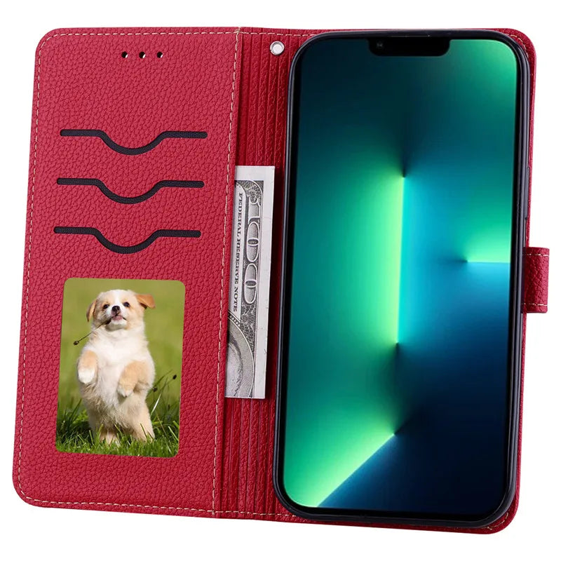 Funda de cuero de lujo con tapa para Samsung Galaxy A7 2018 (SM-A750F)