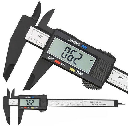 Calibrador digital electrónico de fibra de carbono, calibre Vernier, micrómetro, herramienta de medición, regla digital, 150 mm y 100 mm
