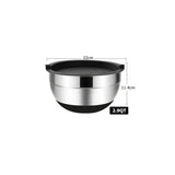 Mixing Bowls with Lids and Non-Slip Bases, Stainless Steel Mixing Bowls Set for Baking, Nesting Storage Bowls, JT227, 6 Pcs