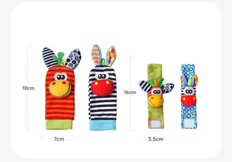 Baby Toys 0 6 12 Months Cute Stuffed Animals Baby Rattle Socks Wrist Baby Rattles Newborn Toys Make Sounds Games For Babies