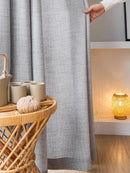 New Arrival Window Curtains grey solid Kroean  Cotton Voile Linen Rustic Feeling Semi Sheer for Bedroom Living Room Hotel