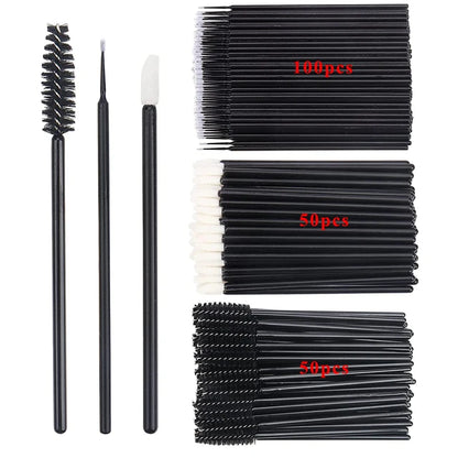 Juego de 200 pinceles desechables para pestañas, varitas para rímel, pinceles para labios, microcepillo aplicador, hisopos de algodón para extensiones de pestañas, herramientas de maquillaje para cejas. 