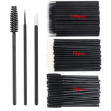 Conjunto de pincéis descartáveis, 200 peças, varinhas de rímel, pincéis labiais, aplicador de microbrush, cotonete para extensão de cílios, ferramentas de maquiagem de sobrancelha