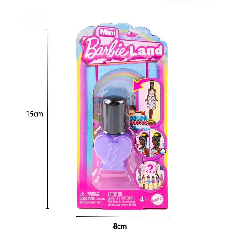 Barbie Color Reveal Mini Fashion Doll with Nail Polish Shell Accessories and Changeable Outfits Micro Dolls Toys Gift for Girls
