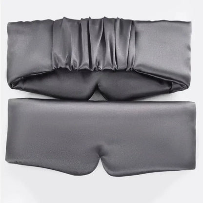 Máscara de dormir de satén de seda, cómoda máscara para dormir, visera para los ojos, parche para los ojos agrandados, para mujeres y hombres, para la salud del sueño.