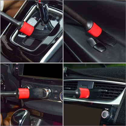 5 pçs kit de escova de limpeza do carro detalhe automático escovas poeira para interior do carro detalhando escova conjunto roda jantes escova limpa ferramentas