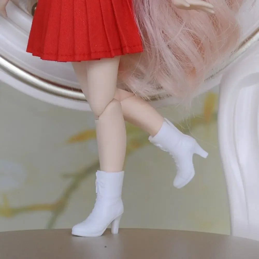 1Pair 1/3 1/6 Doll Shoes Fashion Female Doll Boots Plastic Doll Multistyles Long Knees Boots Fit Foot Length 2cm Dolls Shoes