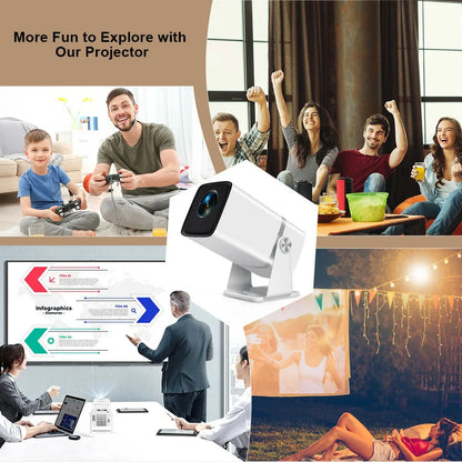 ThundeaL TD80W Full HD 1080P Mini Projector 4K Android WiFi 3D Home Theater TD80 Portable Projetor Meeting Video Movie PK HY320