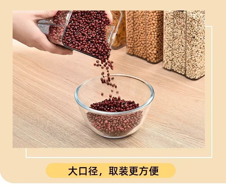 460-1800ml Sets Kitchen Stackable Sealed Jar Plastic Food Storage Box Multigrain Tank Bottle Dried Fruit Tea Storage Containers