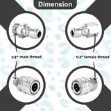 Juego de adaptadores para hidrolavadoras, conector rápido, acero inoxidable, conectores macho y hembra, accesorios para mangueras de 1/4" 