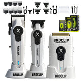 BRDCLIP New White Professional FA1C-T-609 Barber Hair Clipper Set Men's 10000RPM Electric Shaver Hair Trimmer Barbershop Tools