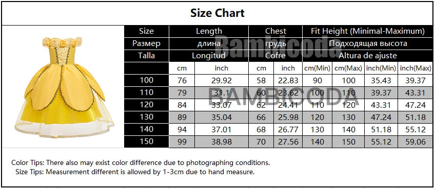 2025 Cosplay Belle Princess Dress Girls Dresses For Beauty and beast Party Clothing Magic stick crown Costume 3-12Y