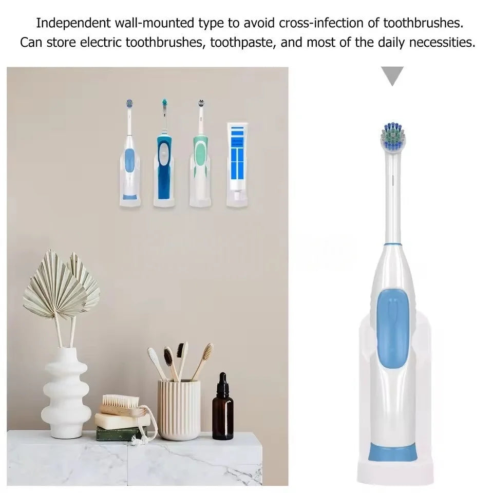 1-4PCS Electric Toothbrush Wall-Mounted Holder Space Saving No Punching Bathroom Accessories Toothbrush Stand Rack Organizer