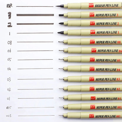 Manga Markers Needle Pen Art Hand-painted Hook Line Pen Sketch Pens Stationery Set Art Supplies School Supplies Art Sakura Pen