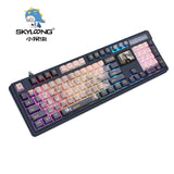 Teclado mecánico inalámbrico SKYLOONG GK104 Pro de tamaño completo con 3 modos, pantalla 2.0, 3 perillas, interruptor silencioso intercambiable en caliente, teclas PBT