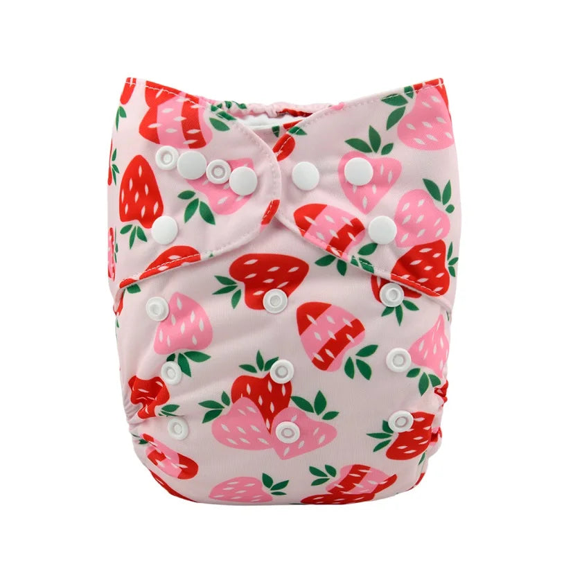 Pañal de tela reutilizable ALVABABY para bebé, lavable, de 3 a 15 kg, con 1 inserto de microfibra.