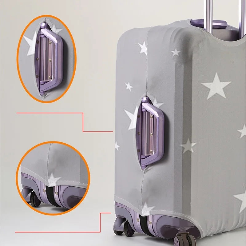 White star pattern luggage protection cover, suitable for 18-32 inch luggage, luggage handle gloves, travel accessories