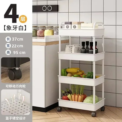 Mobile Bookshelf Trolley Household Kitchen Organizers And Storage Rack Home Bathroom Cart With Wheels Living Room Snacks Shelves