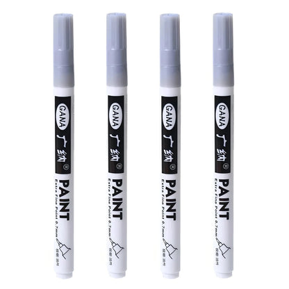 Fine tip permanent Paint Marker Pen DIY Paint Metallic Pen Permanent Gold SILVER Marker Touch Up,School Model Painting
