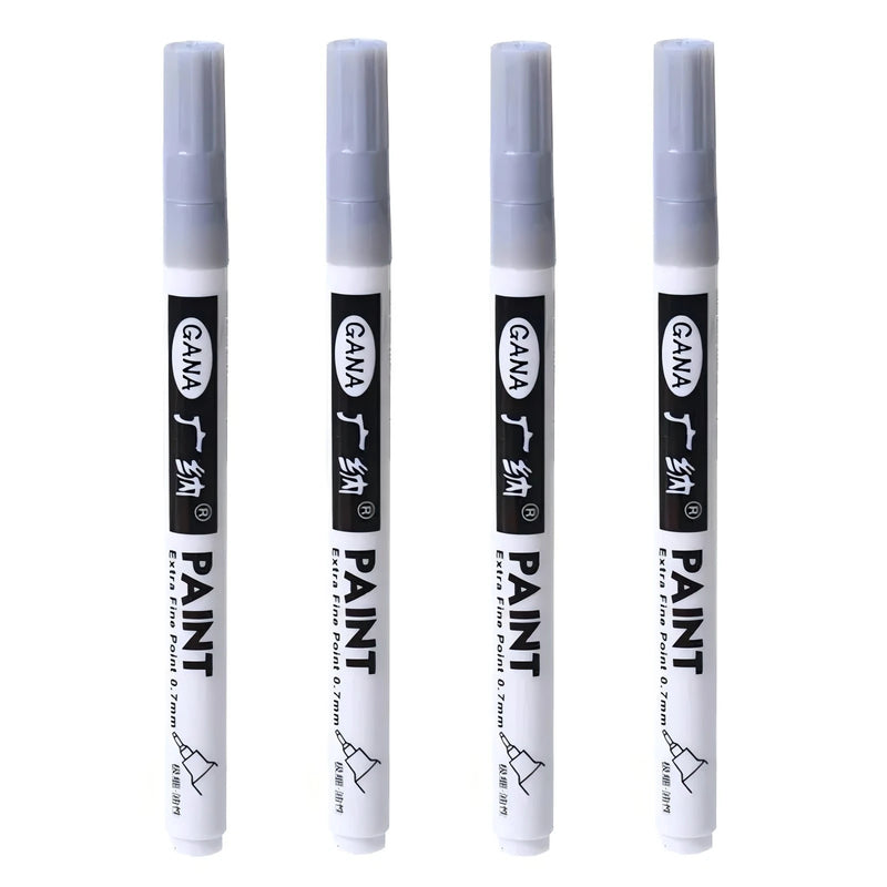 Fine tip permanent Paint Marker Pen DIY Paint Metallic Pen Permanent Gold SILVER Marker Touch Up,School Model Painting