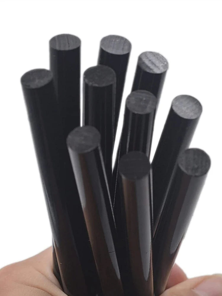 Pistola de cola adesiva preta para carro, Bastão de cola quente, Silicone para Hot Melt, 7mm, 11mm, Ajuste para torneiras de cozinha, Artigos do banheiro, 1 Pc, 20Pcs