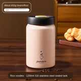 316 Stainless Steel Vacuum Coffee Storage Container Airtight Light-proof Tea Spice Food Storage Jar Kitchen Tool