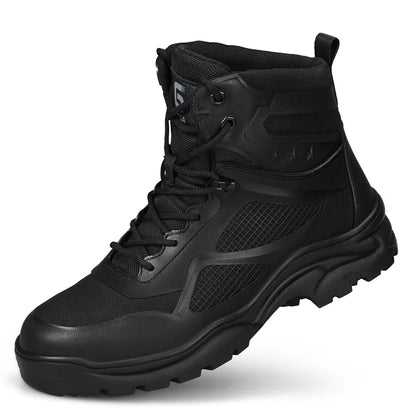 Latest 2023 Waterproof Men Leather Boots Steel Toe Cap Safety Work Shoes Anti Smashing Indestructible Construction Welding Boots