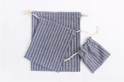 Cotton Linen Drawstring Cosmetic Bag Christmas Gift Package Makeup Storage Bags for Travel Wedding