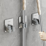 Ganchos multiusos adhesivos para colgar en la pared, estante para fregona, colgador de escoba, organización de cocina y baño, accesorios organizadores para el hogar