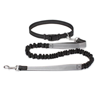 Correa de perro manos libres para pasear, correr y trotar, ajustable, cinturón de cintura, correa de pecho, cuerda de tracción, accesorios para perros