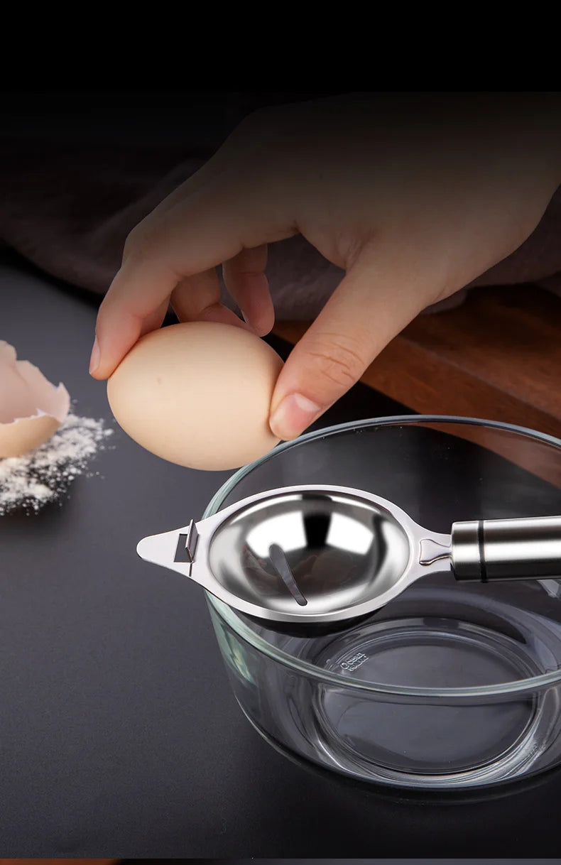 Egg White Separator Stainless Steel Tools Eggs Yolk Filter Gadgets Kitchen Accessories Separating Funnel Spoon Divider Utensils