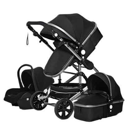 Luxurious 3-in-1 Portable Travel Baby Stroller High Landscape Aluminum Frame Foldable Pram Newborn Infant Four-Wheel Carriage